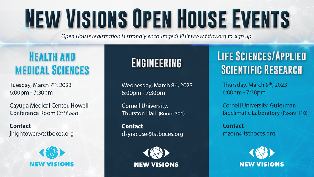 New Visions Open House Events For 2023