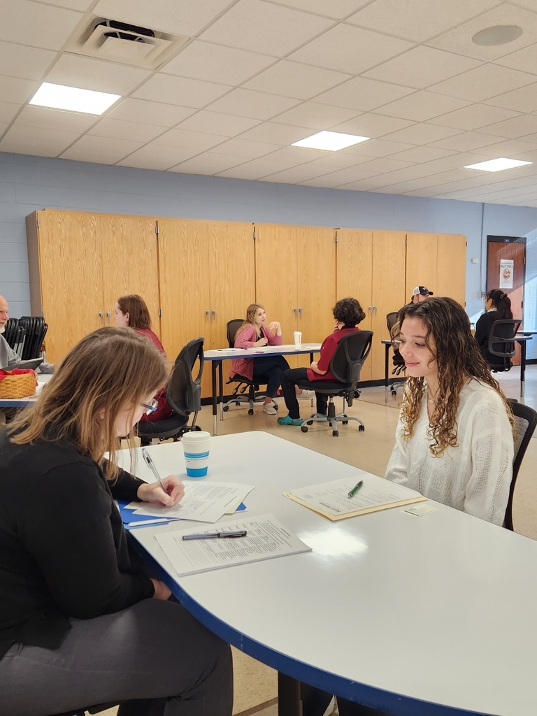 Culinary arts students at mock interview